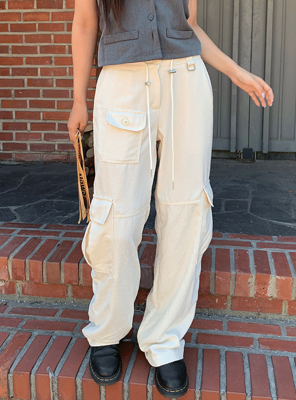 Tweed cargo pants (3color)