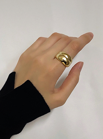 Bold two ring (silver/gold)