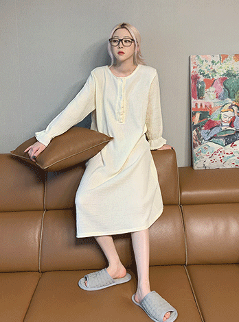 Cotton lace pajama ops (2color)