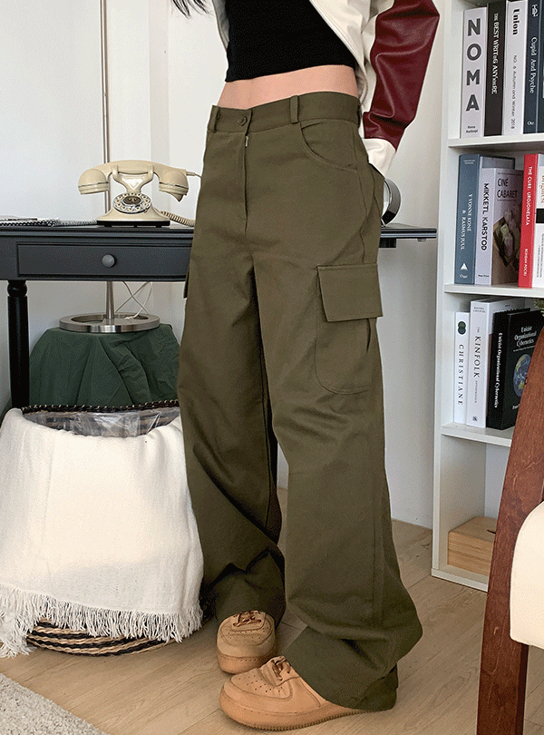 2Way cargo trouser pants (2color)