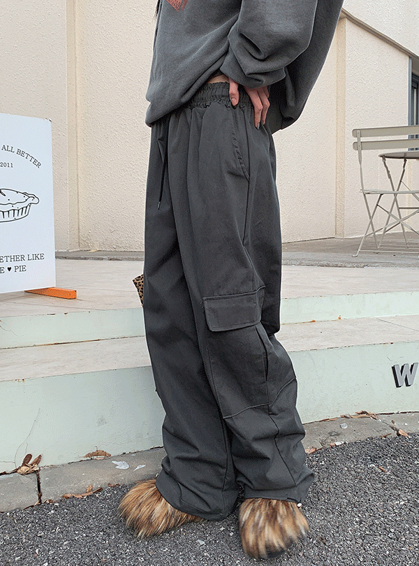 Chino cargo string pants (4color)