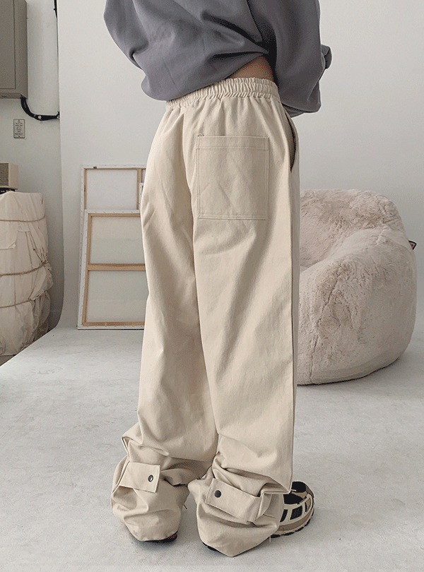 Back button pants (2color)