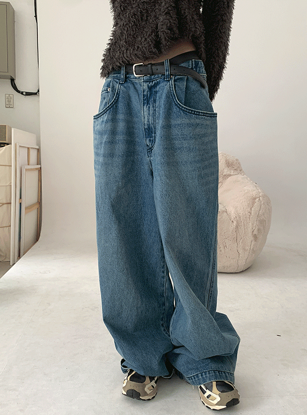 Maxi over bijo jeans (2color)