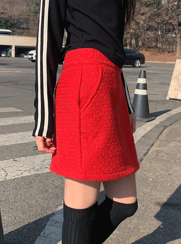 Locle wool tweed skirt (2color)