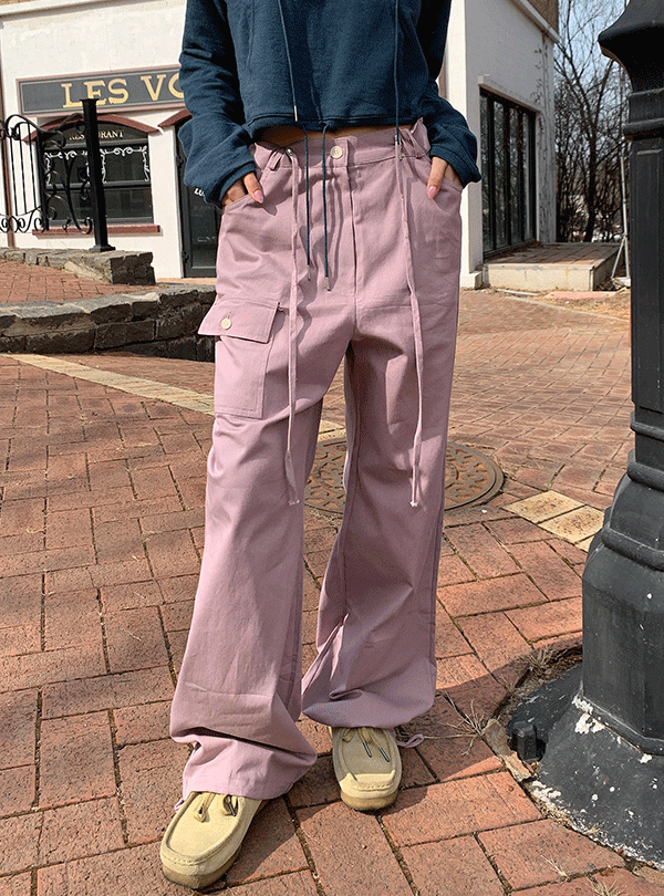 Loot string cargo pants (3color)
