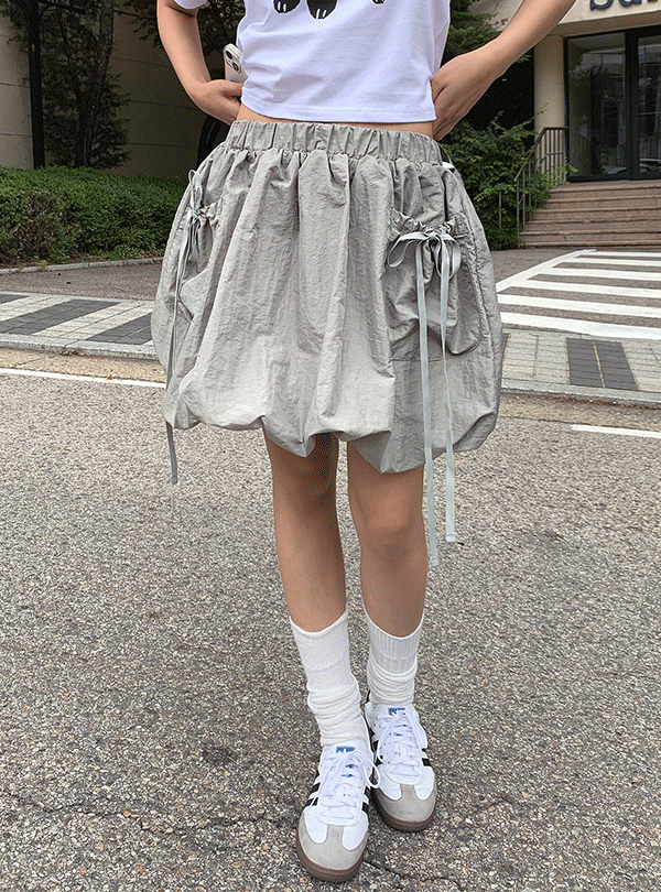 Cloud shirring skirt (2color)