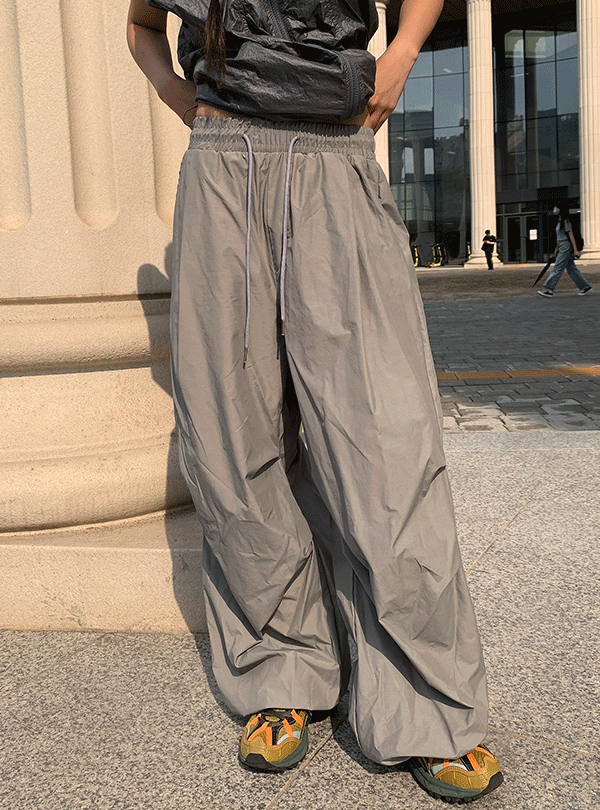 CN parachute pintuck pants (3color)