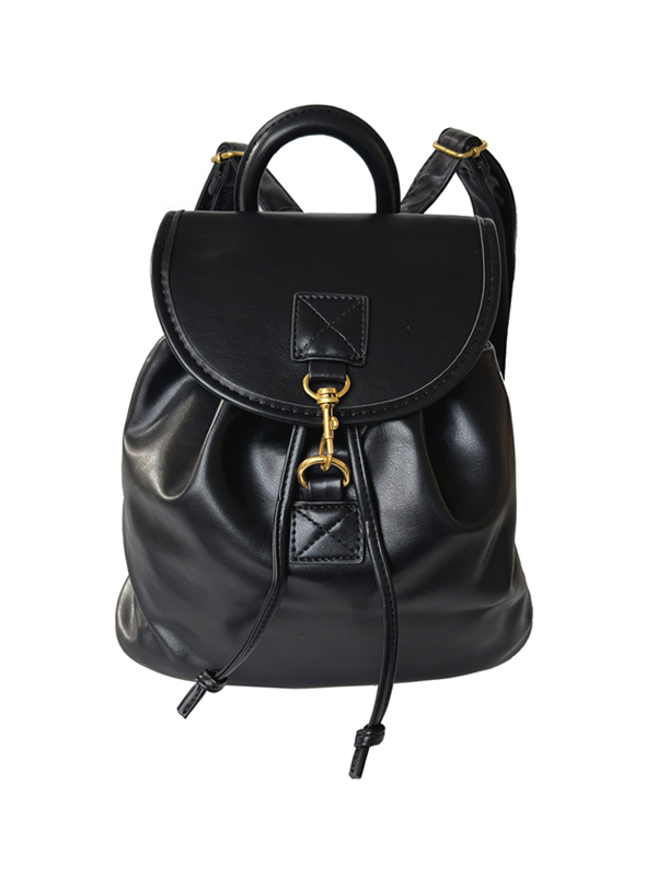 Leather buckle back pack