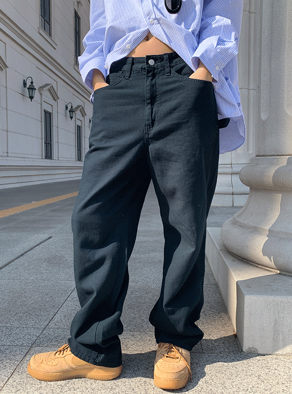 Carpenter oxford pants (3color)