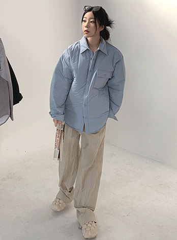LE padded shirt jacket (4color)