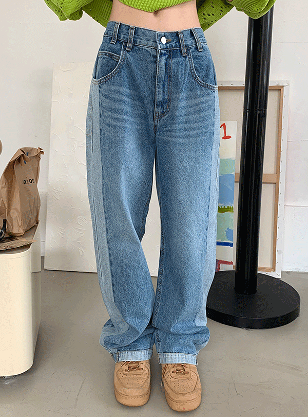 Reverse washed jeans
