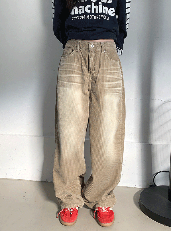 Vintage pigment corduroy pants (2color)