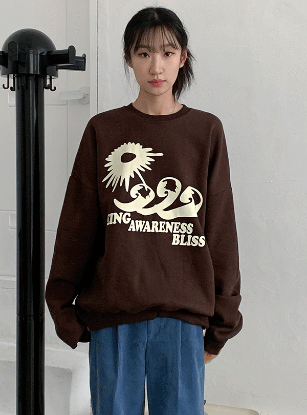 Bliss over sweat shirt (2color)