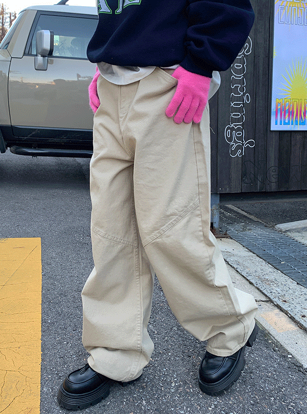 Bias cotton trouser pants (3color)