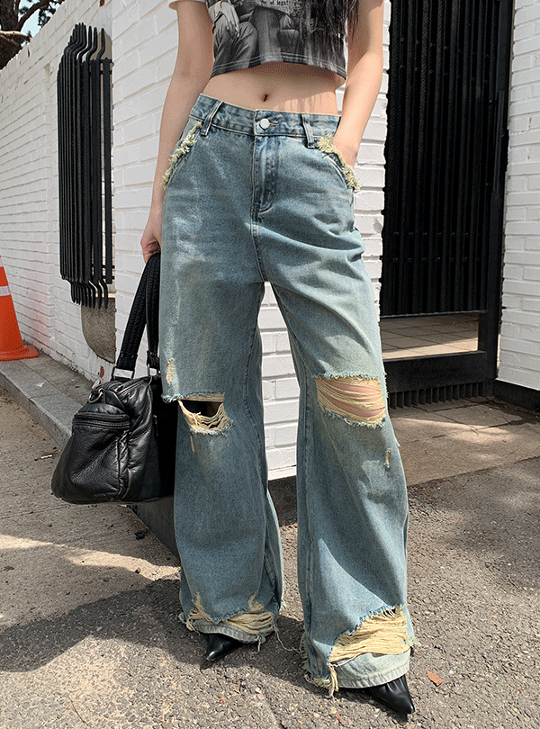 Ptor cut out jeans