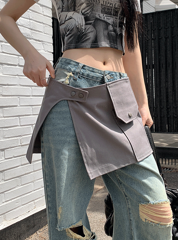 Wrap pocket skirt belt (2color)